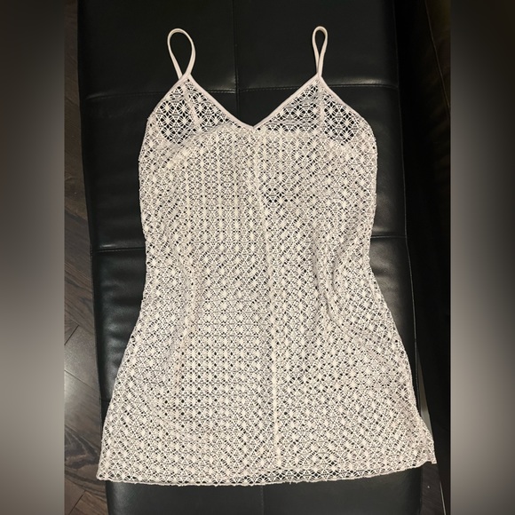 White sheer crochet dress. - Picture 1 of 2